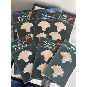 Embossed Carving Hardwood Multipurpose Accent Unpainted Handcrafted USA 12 Piece